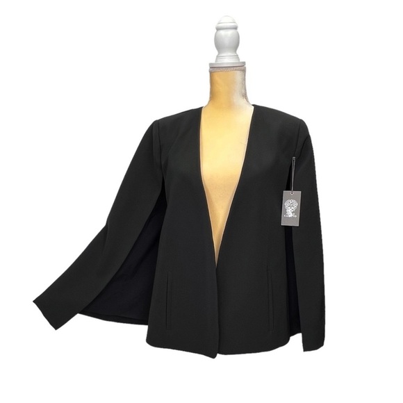 Vince Camuto Milano Twill Cape Jacket Size 12 Black Blazer Suit Coat New NWT - Picture 5 of 9